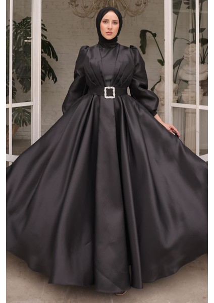 Siyah Balon Kol Drapeli Abiye fırsatları