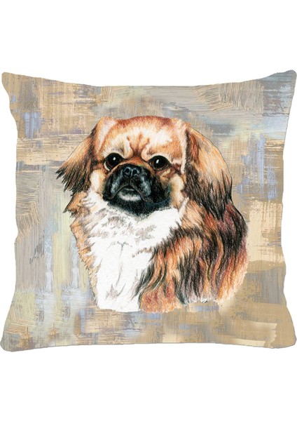 Evcil Hayvanlarımız Serisi Kırlent & Yastık & Kırlent Kılıfı - Köpekler - Tibetan Spaniel, Pekinez