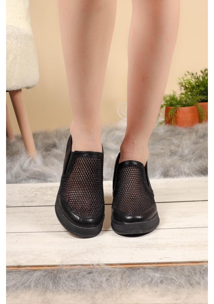 File Gizli Dolgu Ayakkabı SİYAH