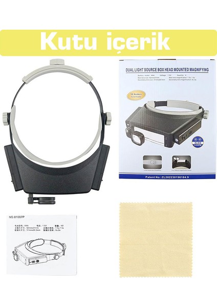 81007P LED Işıklı Kuyumcu Kafa Büyüteci