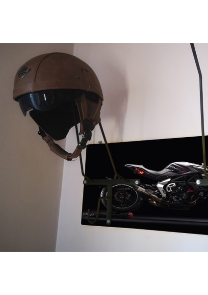 Motosiklet Kask Askısı, Motor Kask Askısı, Kask Askılığı AGUSTAX2V1