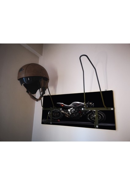 Motosiklet Kask Askısı, Motor Kask Askısı, Kask Askılığı AGUSTAX2V1