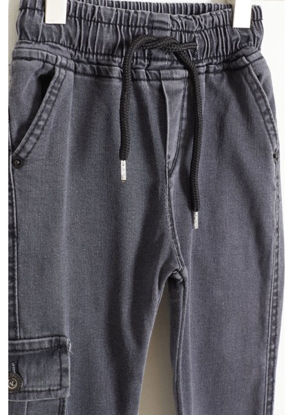Gri Kargo Cepli Beli Lastikli Erkek Çocuk Jean Pantolon 1-4 Yaş 17752 fiyatları