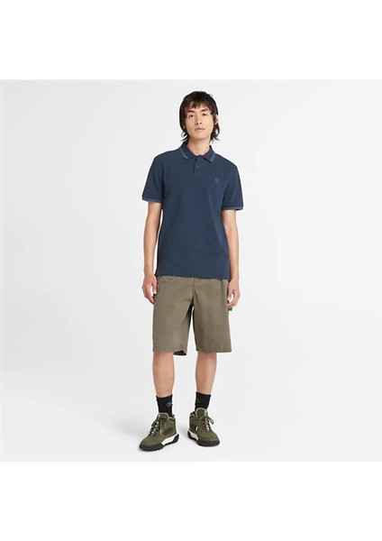 Tipped Pique Short Sleeve Polo Dark Sapphıre Erkek T-Shirt fiyatları
