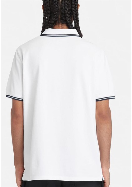 Tipped Pique Short Sleeve Polo Beyaz Erkek T-Shirt fiyatları