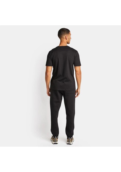 Small Linear Logo Print Tee Siyah Erkek T-Shirt modelleri