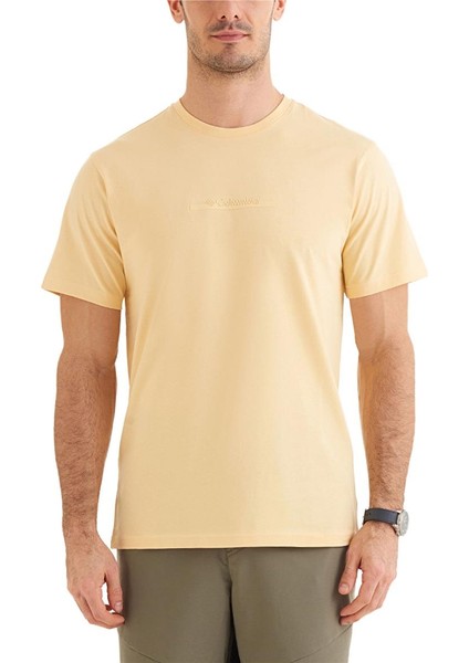 Csc M Bar Split Graphic Ss Tee Sarı Erkek T-Shirt