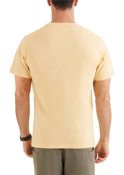 Csc M Bar Split Graphic Ss Tee Sarı Erkek T-Shirt