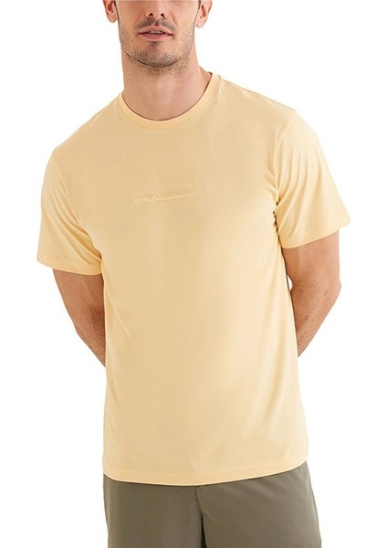 Csc M Bar Split Graphic Ss Tee Sarı Erkek T-Shirt