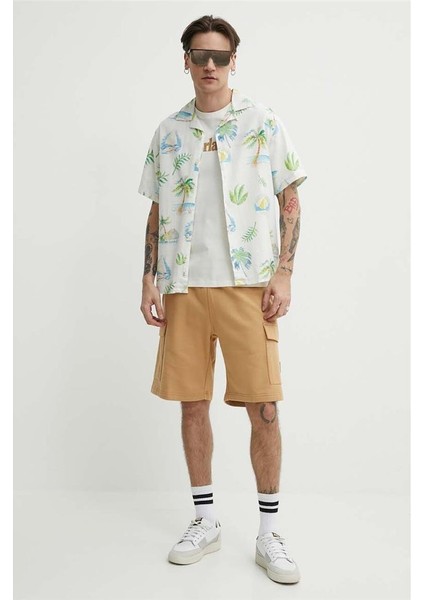 Woven Badge (Bb) Cargo Sweatshort Lıght Wheat Boot Erkek Şort