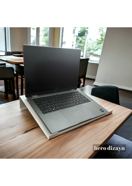 Hero Dizayn Çelik Laptop Standı Notebook Altlığı Parlak Beyaz