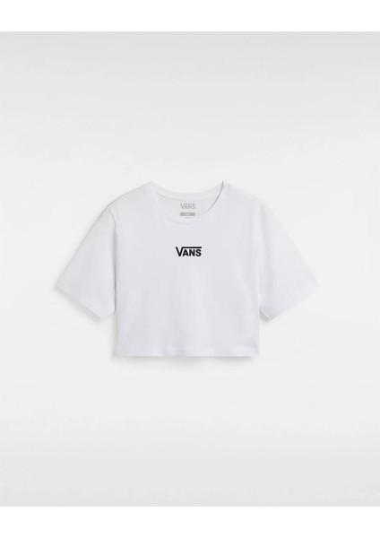Flying V Crew Crop Iı Beyaz Kadın T-Shirt