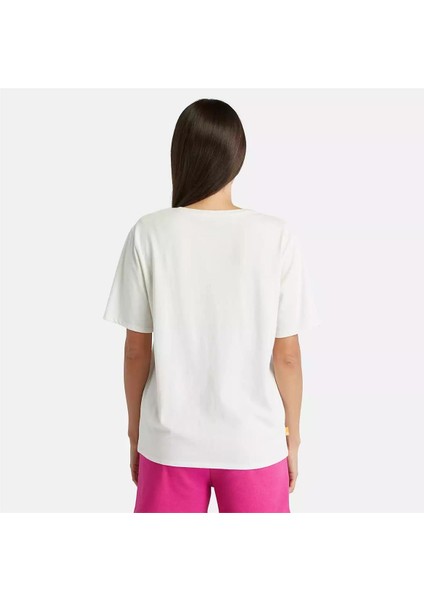 Short-Sleeve Tee Vıntage Whıte Kadın T-Shirt