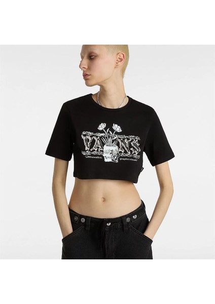 Growing Ideas Crew Crop Iı Siyah Kadın T-Shirt