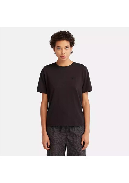 Short-Sleeve Tee Siyah Kadın T-Shirt