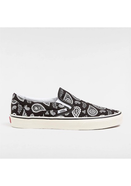 Classic Slip-On Black Desenli Unisex Sneaker