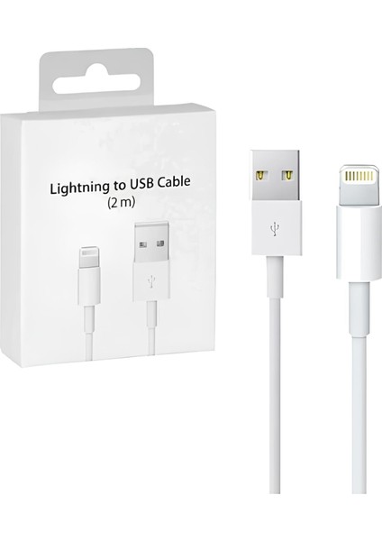 Bluerain Apple İphone 2 Metre Lightning Hızlı Şarj Kablosu İphone 6 S 7 8 Plus X Xr Xs Se 11 12 13 14 Pro Max Tüm Modellere Uyumlu