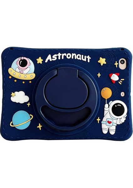 Samsung Galaxy Tab A7 Lite 8.7 Standlı ve Boyun Askılı Astronot Figürlü Çocuk Tablet Kılıf T227