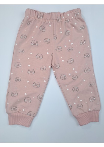 Kız Çocuk Premium Kalite Penye Ikili Pijama Gül Kurusu Renk Takımı Baykuş Işlemeli modelleri