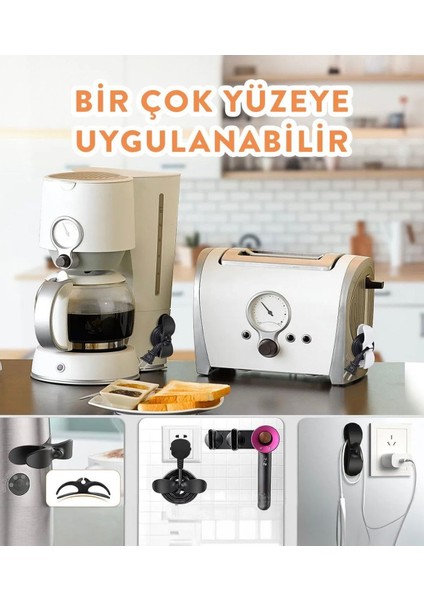 2 Adet Çok Amaçlı Airfryer Kablo Sarma Aparatı Düzenleyici