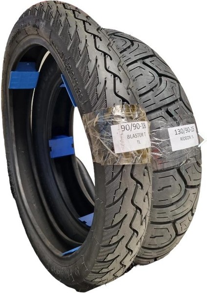 Tyres Chopper Motorsiklet Lastiği Takım 130/90-15 Tl ve 90/90-18 Tl