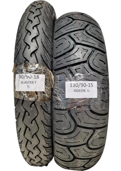 Tyres Chopper Motorsiklet Lastiği Takım 130/90-15 Tl ve 90/90-18 Tl