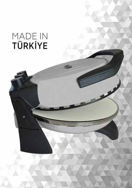 Gri - Erato Taşfırınım Pizza Makinesi, Lahmacun Makinesi Doğal Taş Fırın - Timer - 400 °c