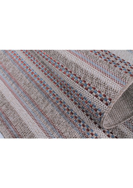 Ely E2550Y Bordo Hasır Dokulutozsuz Havsız Özel Ölçü Antre Mutfak Balkon Salon Halı Kilim Yolluk
