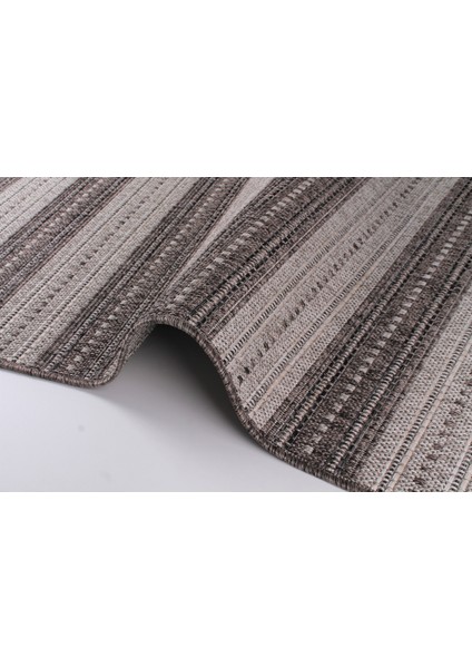 Ely E2552Y Antrasit Hasır Dokulutozsuz Havsız Özel Ölçü Antre Mutfak Balkon Salon Halı Kilim Yolluk