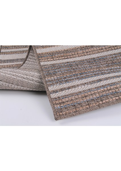 Ely E2551Y Mavi Yuvarlak Hasır Dokulutozsuz Havsız Özel Ölçü Antre Mutfak Balkon Salon Halı Kilim Yolluk indirimleri