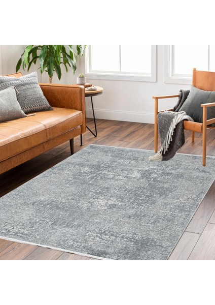 Elista 6002 Gri Tozmaz Havsız Salon Antre Mutfak Balkon Halı Yolluk