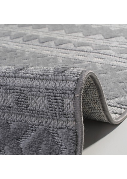 Inta 151N Gri Havsız Tozsuz Kilim Özel Ölçü Salon Antre Mutfak Balkon Halısı modelleri