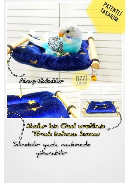 Ozzi Petshop Kuş Yastığı, Muhabbet Kuşu Uyku Yatağı,yumuşak Uyku Tüneği