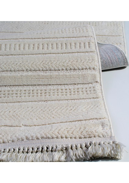 Inta 154N Krem Havsız Tozsuz Kilim Özel Ölçü Salon Antre Mutfak Balkon Halısı fırsatları