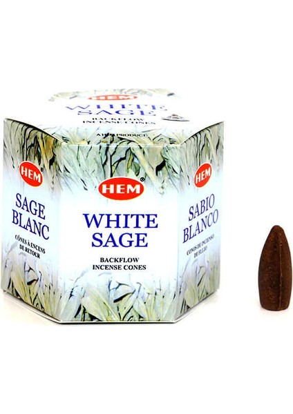 White Sage Back Flow Cones ( Lisinya )