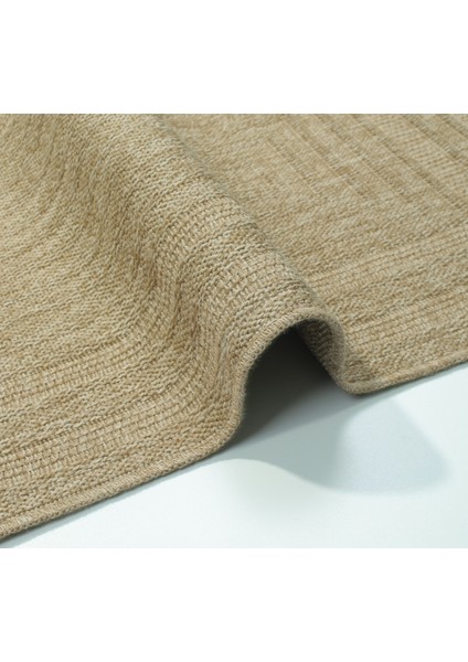 Indore BE668J Bej Tozsuz Salon Mutfak Koridor Yolluk Jüt Hasır Görünümlü Halı modelleri