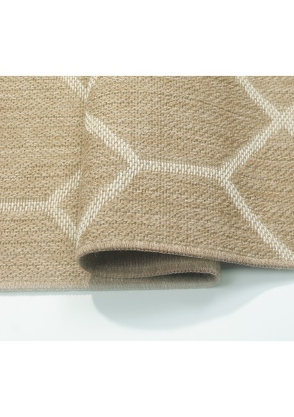 Indore BE669J Beyaz Tozsuz Salon Mutfak Koridor Yolluk Jüt Hasır Görünümlü Halı fiyatları