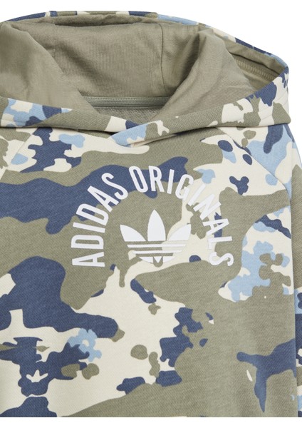 Desenli Yeşil Erkek Eşofman Takımı IR7796-HOODIE Set modelleri