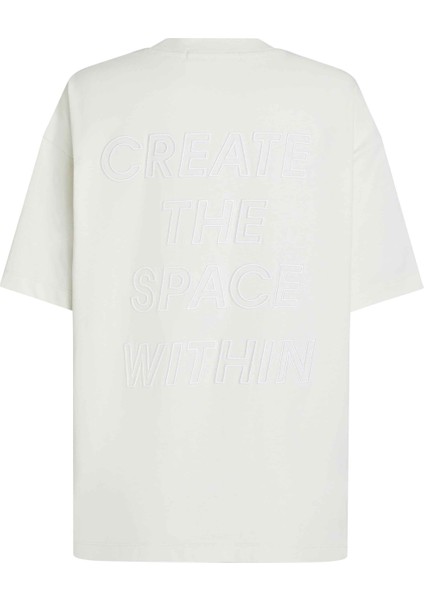 Bisiklet Yaka Baskılı Beyaz Kadın T-Shirt J20J223701CGA modelleri