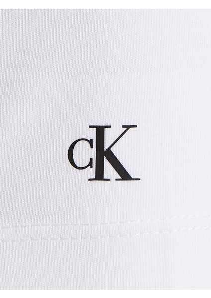 Calvin Klein Beyaz Erkek Çocuk T-Shirt Chest Inst. Logo Ss T-Shirt