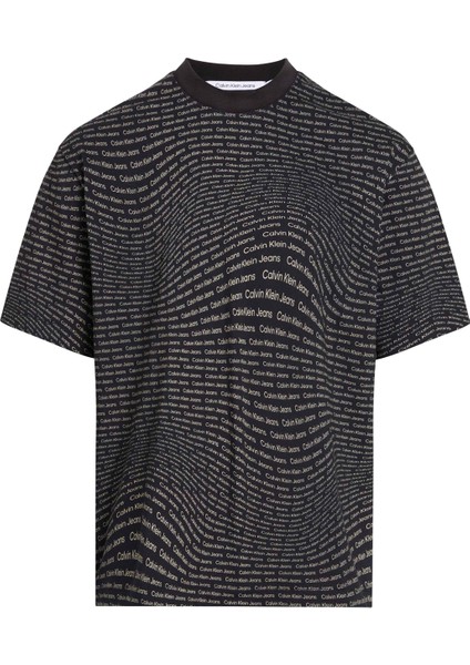 Baskılı Siyah Erkek T-Shirt J30J3254280GP