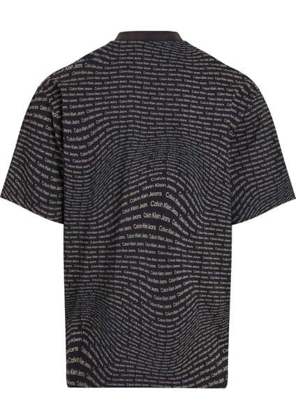 Baskılı Siyah Erkek T-Shirt J30J3254280GP
