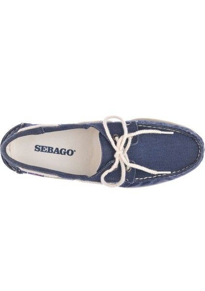 Lacivert Erkek Günlük Ayakkabı Sebago Portland Washed Canvas