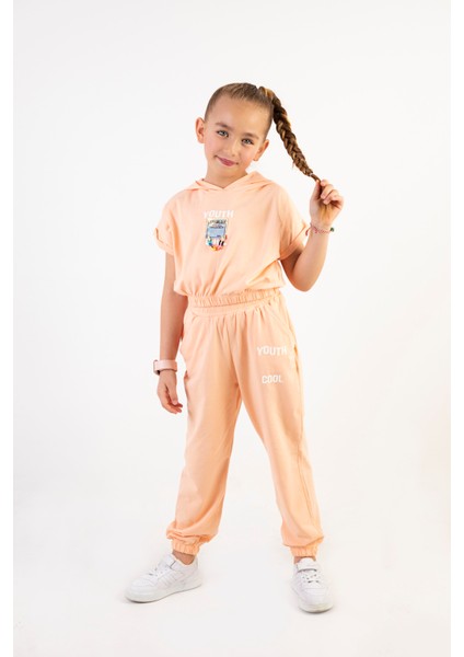 Kız Çocuk Kapşonlu Alt-Üst Takım