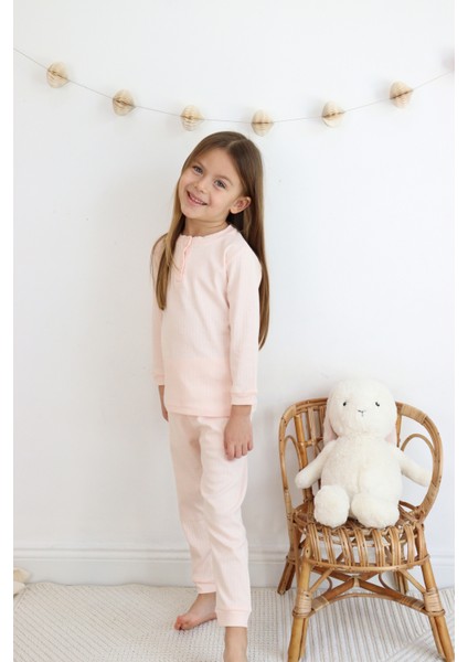 Harika Kids Kız-Erkek (Unisex) Çocuk Interlok Kumaş Orta Kalınlıkta Pamuklu Pijama Takımı