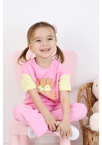 Kız Çocuk So Cute Baskılı Yazlık Ikili Takım modelleri