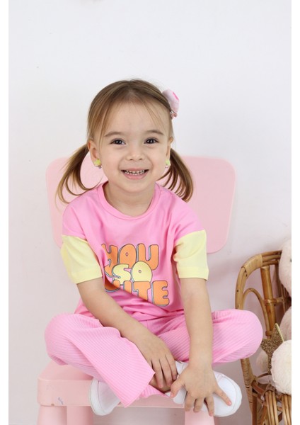 Kız Çocuk So Cute Baskılı Yazlık Ikili Takım fırsatları