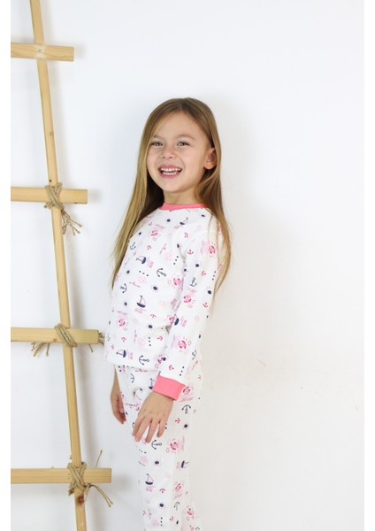 Harika Kids Kız Çocuk Interlok Kumaş Örme Basic Baskılı Pijama Takımı