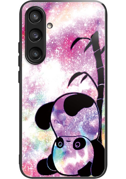 Samsung Galaxy S24 Desenli Sert Arka Temperli Cam ÇizilmezSevimli Panda Telefon Kılıfı (Yurt Dışından)