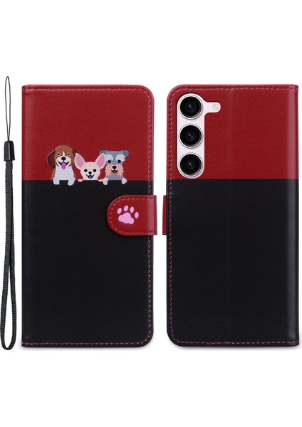 Karikatür Pet Serisi Samsung Galaxy S23 Fe Kart Tutucu Telefon Kılıfı (Yurt Dışından)